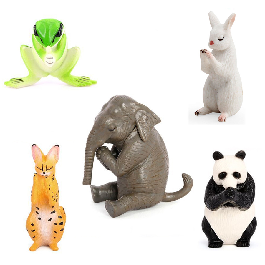 Kids Toys Under £5 - Реалистичные фигурки животных: лягушка, кот, кролик,