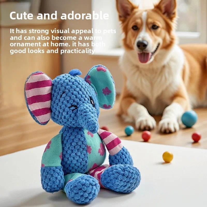 Kids Toys Elephant - Интерактивная пищащая плюшевая игрушка для собак