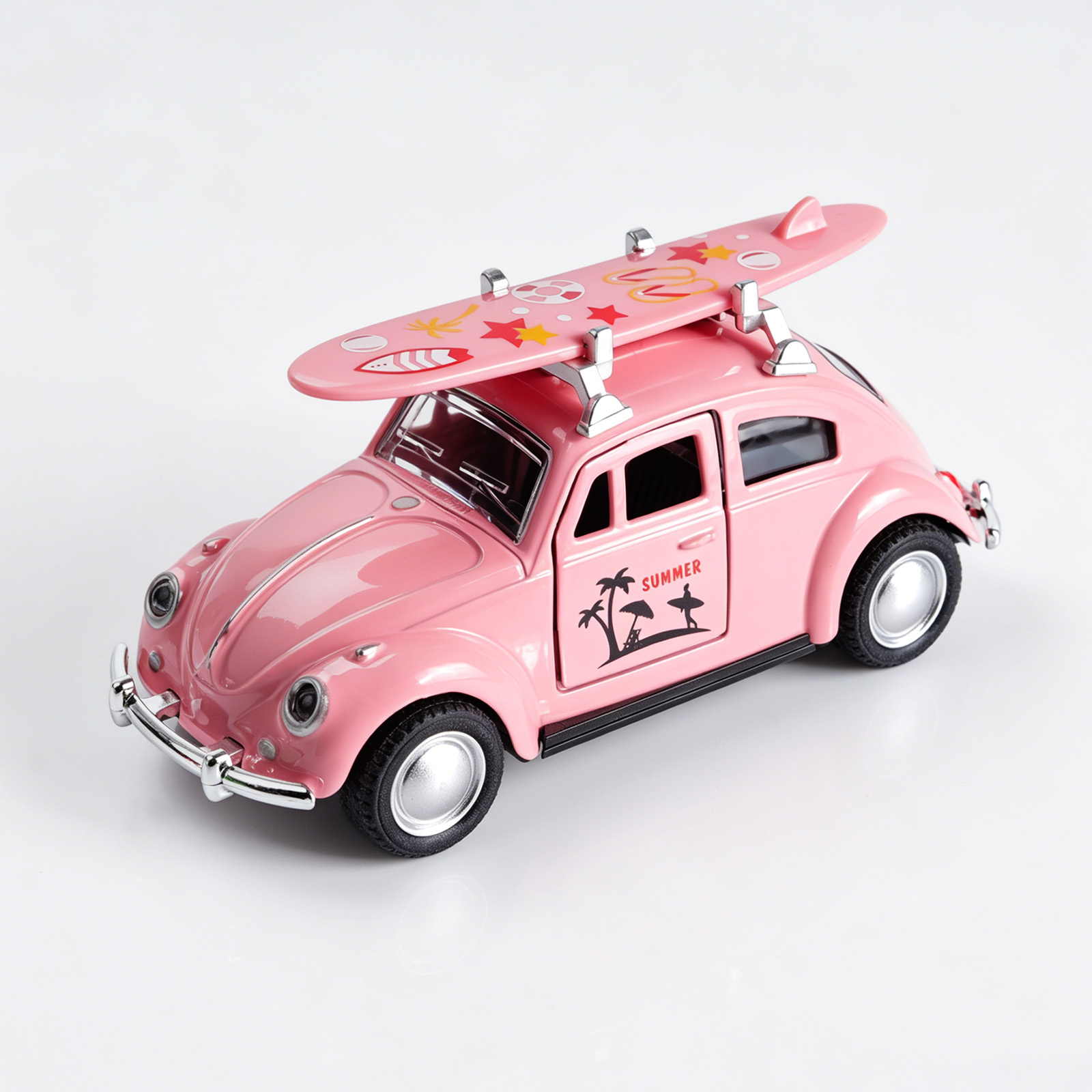 Kids Toys Car - Машинка-модель Volkswagen Beetle 1:36, розовая, из