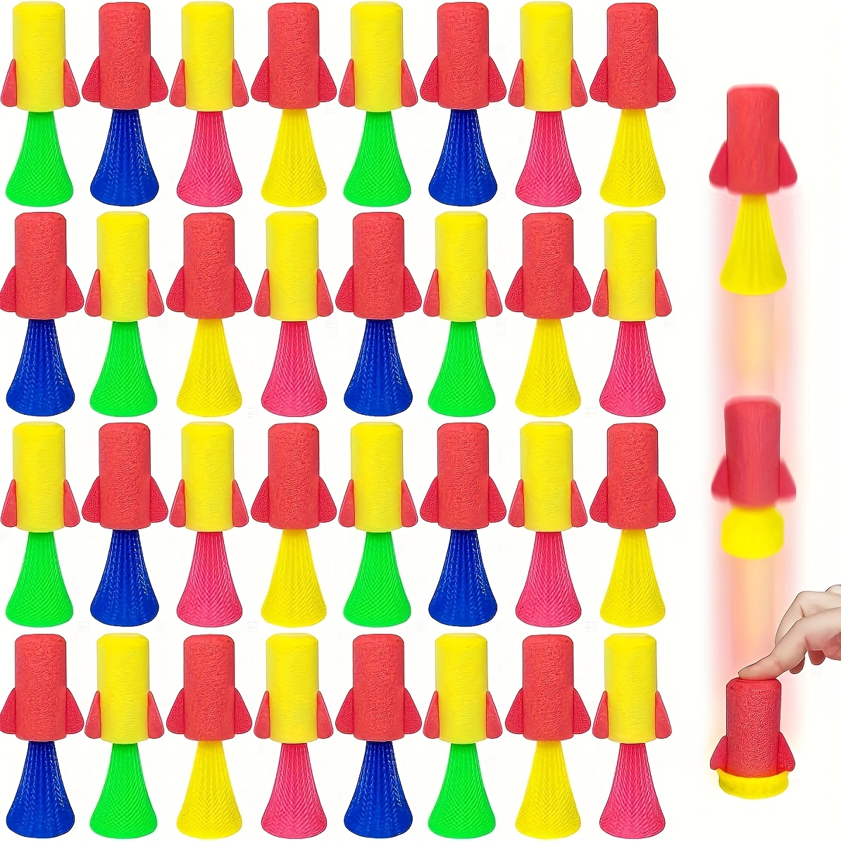 Kids Toys Jumping Poppers - 12/24 шт., прыгающие весенние ракетки, игрушки,