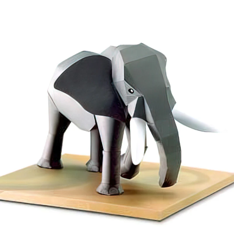 Kids Toys Elephant - Африканский слон, оригами, мини-3D бумажная модель,