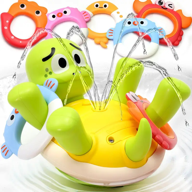 Kids Toys Under £5 - Детская игрушка: перезаряжаемый фонтан-черепаха для ванной