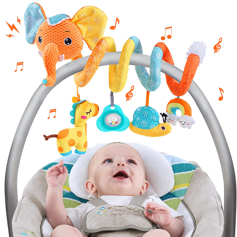 Kids Toys Elephant - Игрушки для автокресла, цветная коляска со
