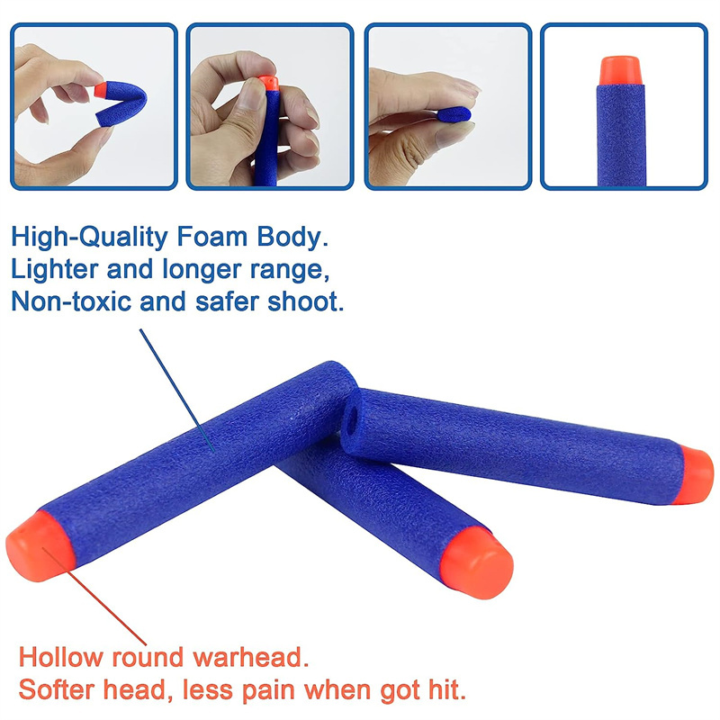 1000-50 шт. синих поролоновых  – обзор и цена Foam Dart Gun